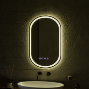 Oglinda LED Touch ONIRA Sistem Dezaburire, Ceas si Temperatura 50x80 cm