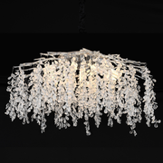 Candelabru Cristal WILLOW, 9x E14, Diametru 50cm, Crom
