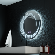 Oglinda LED Rotunda 70cm Lira Verità Touch Sistem Dezaburire Dimabila