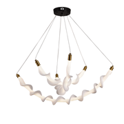 Lustra LED Suspendata Acril LT760/3GD, 28W, Lumina Calda/Neutra/Rece 3000/4000/6000K, Alb, Inaltime Reglabila, Metal si Acril