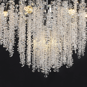 Candelabru Cristal CC9311/5CH, 5x E14, Diametru 50cm, Crom