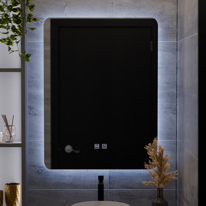 Oglinda LED Dreptunghiulara ARTEA Touch, 60X80cm, Sistem Dezaburire, Dimabila, Lumina Rece 6000K