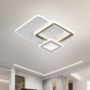 Lustra LED NYXORA  51W, 3 Patrate, lumina Rece/Calda/Neutra, Alb