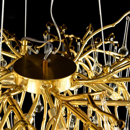 Candelabru Cristal, 10x G9, Auriu, 97cm