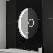 Oglinda LED Rotunda, 80cm, Orbis Touch, Sistem Dezaburire, Dimabila, E31S/80X80