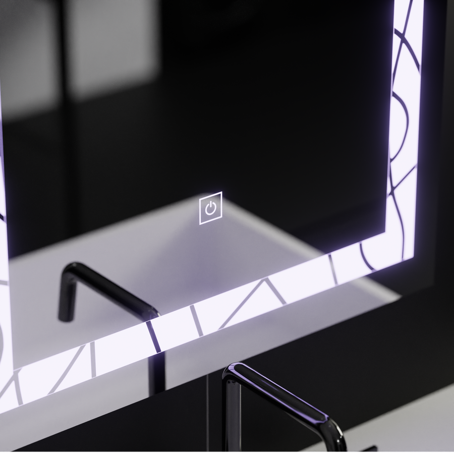 Oglinda LED Rectangulara, 60x80cm, Deco Frame Basic Touch