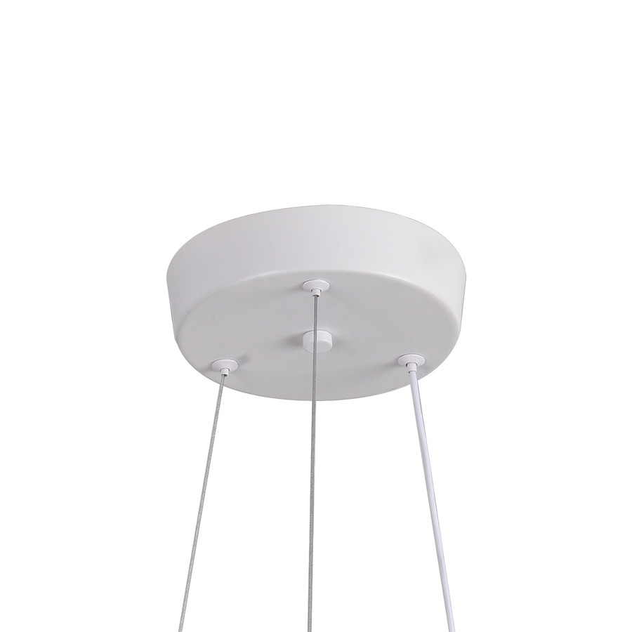 Lustra LED cu Telecomanda LT187WH, Cristal si Metal, 52W, Dimabila, Inaltime Reglabila, lumina Rece/Calda/Neutra, Iluminat Luxos