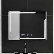 Oglinda LED Rectangulara, 80x60cm, Rayonnement MotionGlow Marcello, Sistem Dezaburire, Ceas & Termometru, Dimabila
