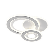 Lustra LED 53W, 3 Cercuri, lumina Rece/Calda/Neutra, Alb