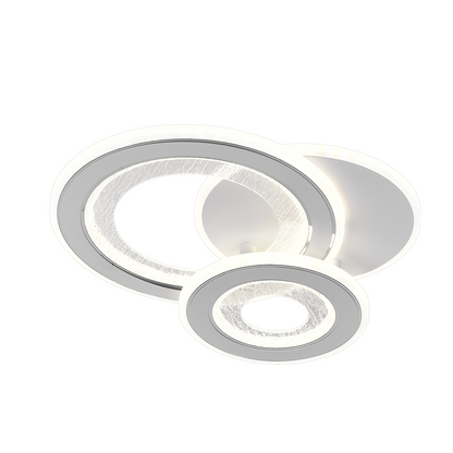 Lustra LED 53W, 3 Cercuri, lumina Rece/Calda/Neutra, Alb