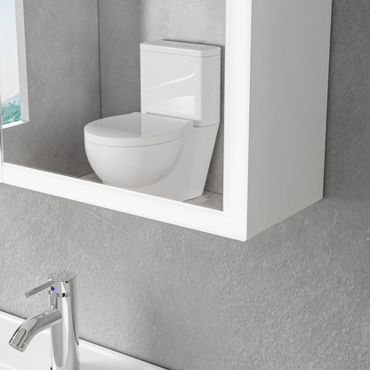 Oglinda LED cu Dulap MODA 60x70 cm Alb  Iluminare Perimetrala si Senzor Touch