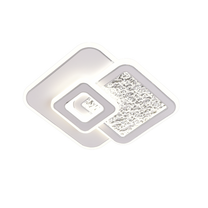 Lustra LED KOMPACTO 56W, 3 Patrate, lumina Rece/Calda/Neutra, Alb