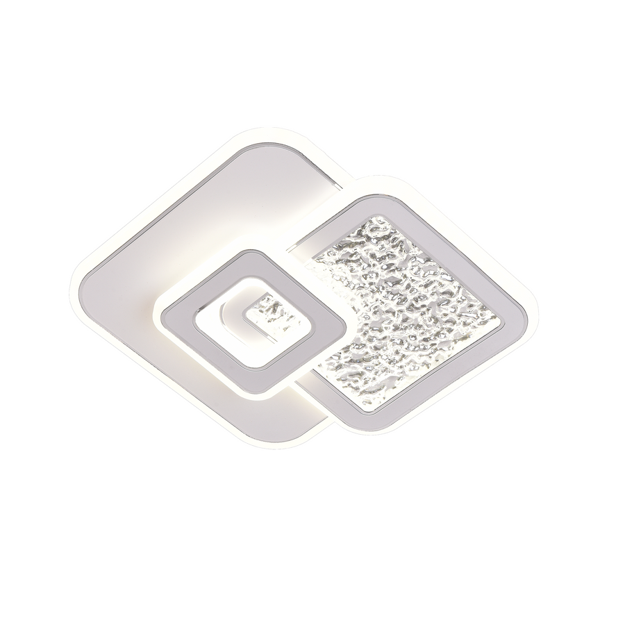 Lustra LED KOMPACTO 56W, 3 Patrate, lumina Rece/Calda/Neutra, Alb