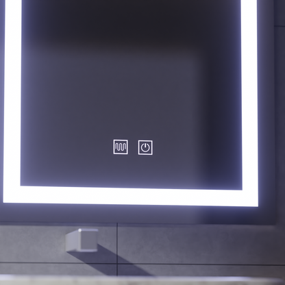 Oglinda LED Touch cu Functie Dezaburire, 80x50cm