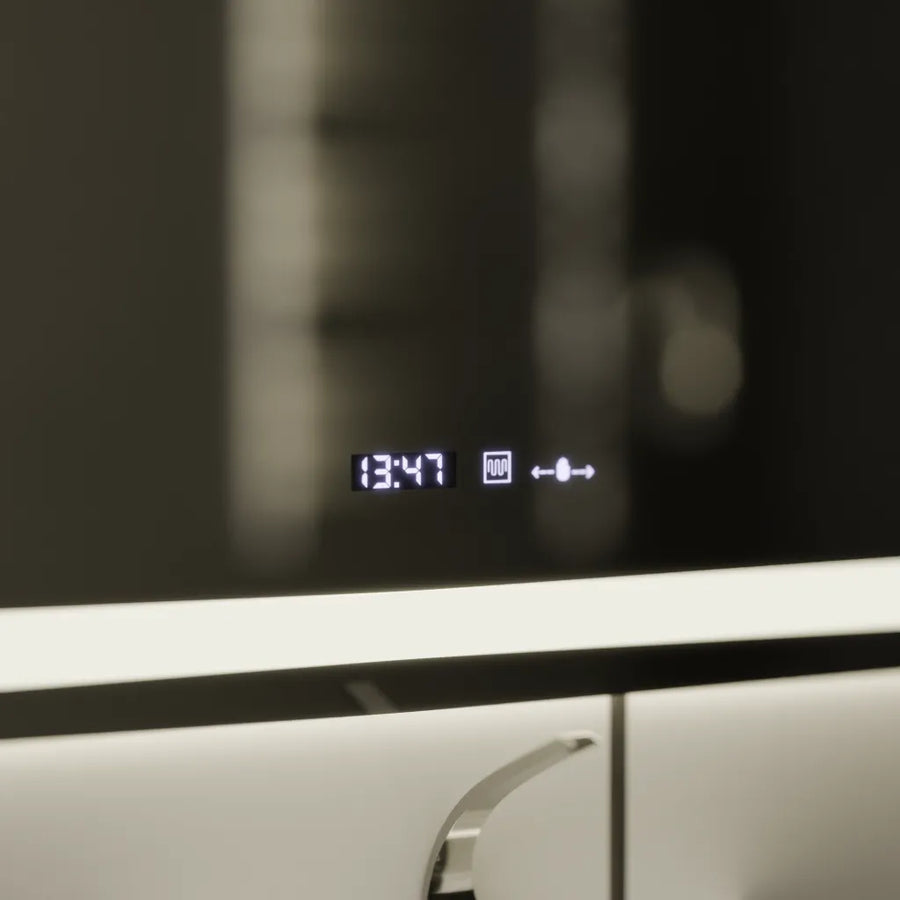 Oglinda LED Rectangulara, 100x60cm, Verite MotionGlow Marcello, Sistem Dezaburire, Ceas & Termometru, Dimabila, W09/100X60BTRGB