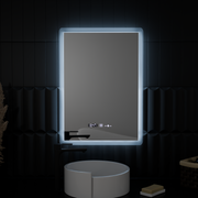 Oglinda LED Rectangulara, 50x70cm, ELANCEE Senzor MotionGlow Marcello, Sistem Dezaburire, Ceas & Termometru, Dimabila
