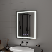 Oglinda LED Touch MODENA Sistem Dezaburire, Ceas si Temperatura 60x80 cm