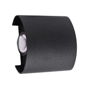 Fantas Aplica LED de Exterior si Interior, 2 Surse x 1W, IP65, Metalic, Negru, 3000K