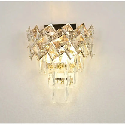 Aplica Cristal Alara 2x E14 Auriu