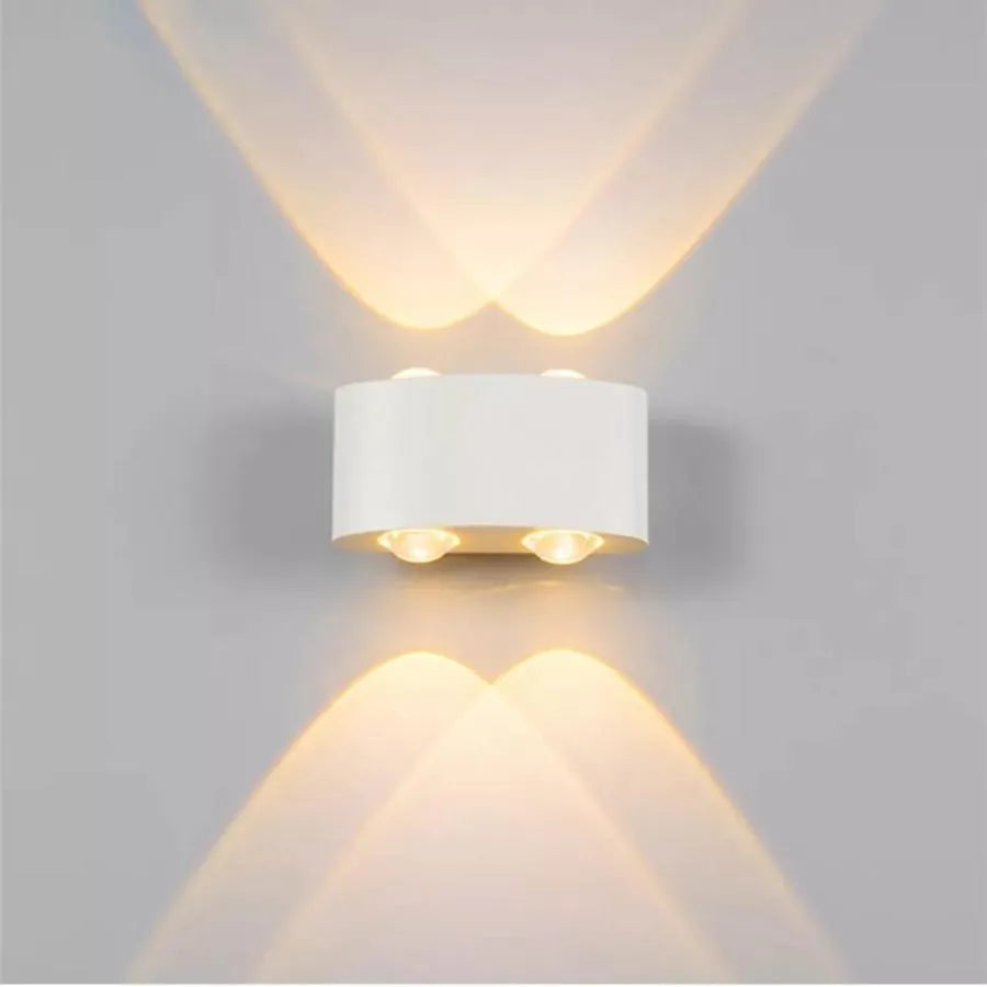 Fantas Aplica LED de Exterior si Interior, 4 Surse x 1W, IP65, Metalic, Alb, 3000K