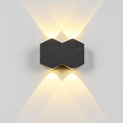 Aplica LED AX231, Exterior si Interior, 4 Surse, 10W, Negru, 3000K