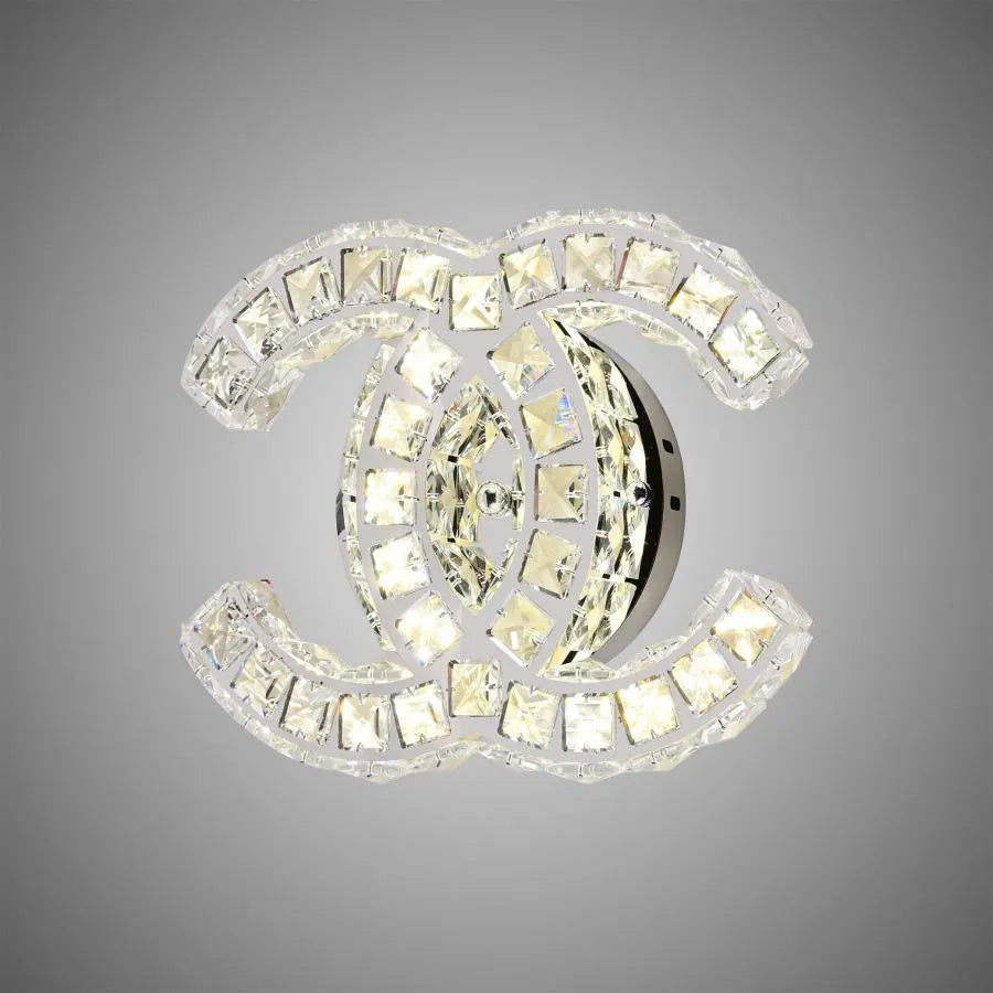 Aplica LED cu cristal YANIRA 28W, lumina Rece/Calda/Neutra, Crom Lucios