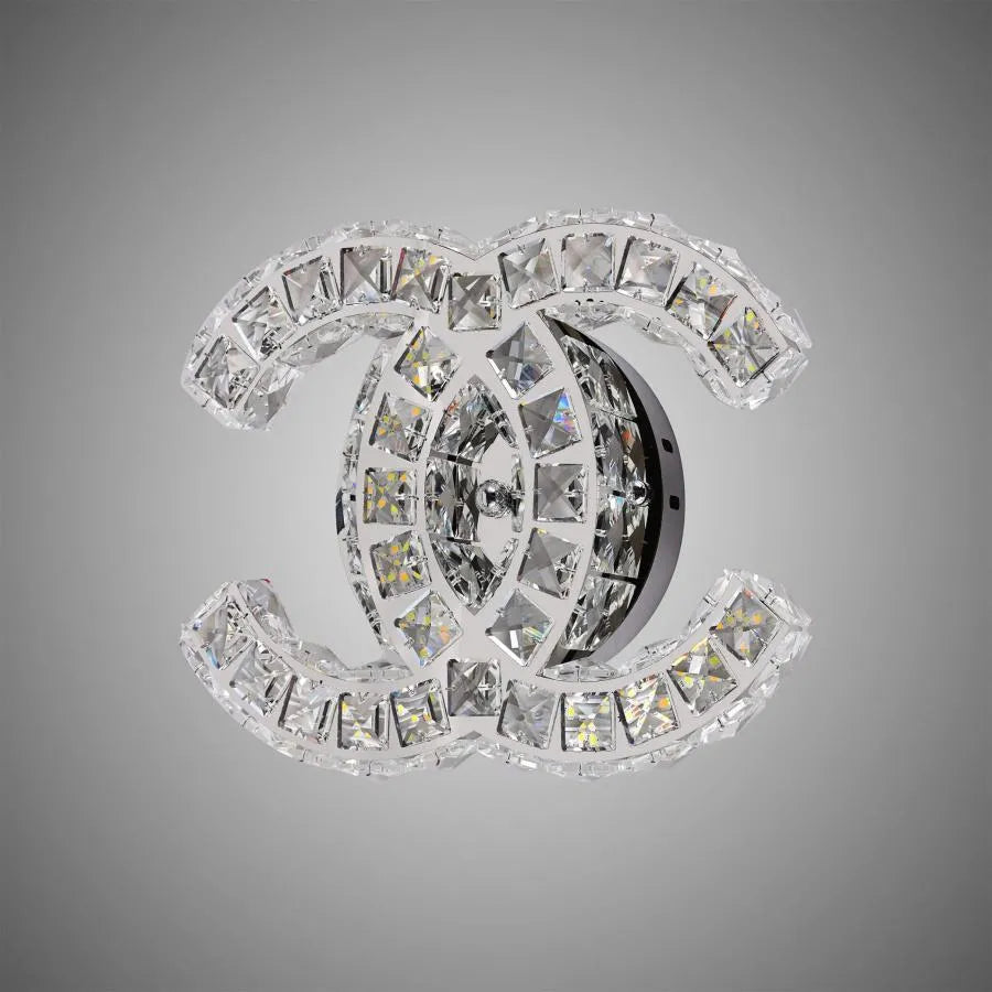 Aplica LED cu cristal YANIRA 28W, lumina Rece/Calda/Neutra, Crom Lucios