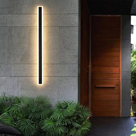 Aplica LED de Exterior Mack, Lungime 80cm, 31W, IP65, Lumina neutra, Metal, Liniar, Negru