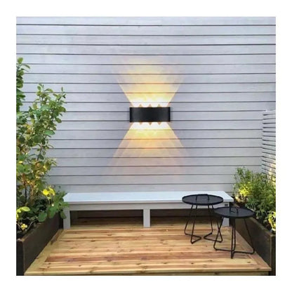 Fantas Aplica LED de Exterior si Interior, 8 Surse x 1W, IP65, Metalic, Negru, 3000K