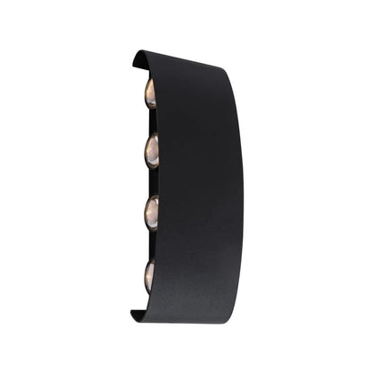 Fantas Aplica LED de Exterior si Interior, 8 Surse x 1W, IP65, Metalic, Negru, 3000K