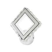 Aplica LED TERRANO cu Cristale, Patrat, 24W, Lumina Rece/Calda/Neutra, Alb & Inox