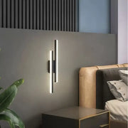 Aplica LED Lyra, 18W, Acril, Alb Negru