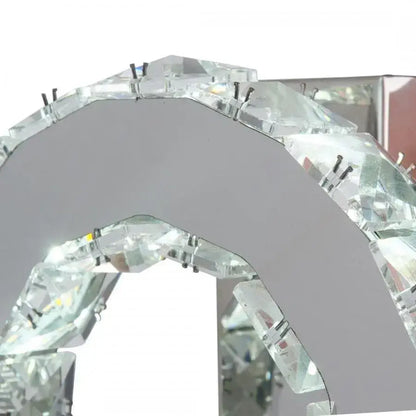 Lustra LED cu cristal MAJORA 8W, Diametru 20cm, lumina Rece/Calda/Neutra, Crom Lucios