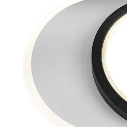 Aplica LED SMALON 26W, 2 Cercuri, lumina Rece/Calda/Neutra, Alb Negru