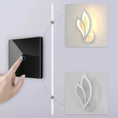 Aplica LED LILY 14W Petala Lumina Rece/Calda/Neutra Acril si Metal Alb