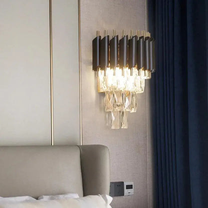 Aplica Candelabru Cristal VERSAILLES Piccolo, 2xE14, Negru