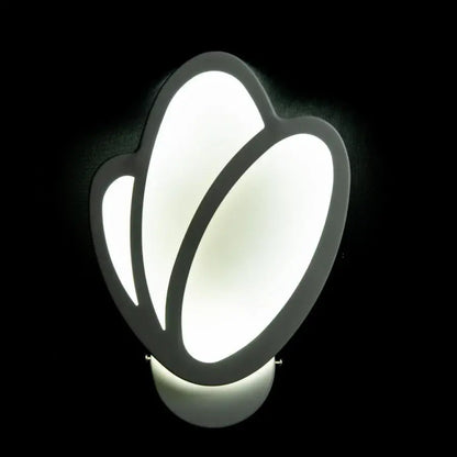 Aplica LED de Perete Tulip 16W, Lumina Rece/Calda/Neutra 3000K/4000K/6000K, Alb, Metal si Acril