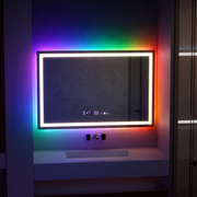 Oglinda LED Rectangulara 120x80cm Vérité MotionGlow Marcello, Sistem Dezaburire, Ceas & Termometru, Dimabila W09/120X80BTRGB