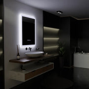 Oglinda LED Rectangulara, 60x80cm, ELANCEE Senzor MotionGlow Marcello, Sistem Dezaburire, Ceas & Termometru, Dimabila
