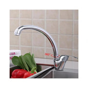 Baterie Bucatarie Crom Lucios LB00C, Pipa Lebada Pivotanta, Cartus Ceramic, Set Complet cu Racorduri si Sistem de Fixare