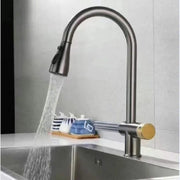 Baterie Bucatarie cu Dus Extractibil Inox Gri Cu Functie Cascada YB1500N