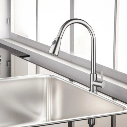 Baterie Bucatarie cu Dus Extractibil, Inox SUS304, Satinat, CF017