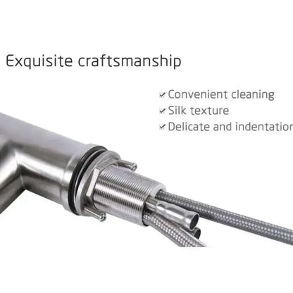 Baterie Bucatarie cu Dus Extractibil, Inox SUS304, Satinat, CF018