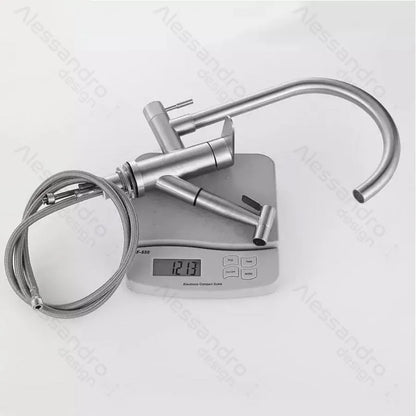 Baterie Bucatarie cu Dus Extractibil, Inox SUS304, Satinat, CF034