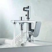 Baterie lavoar multifuncțională cu duș extractabil, finisaj crom lucios, design modern