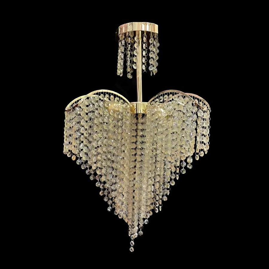 Candelabru Cristal Ander, 4xE14, Diametru 45cm, Auriu