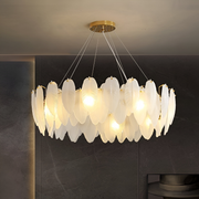 Candelabru Cristal VAUX-LE-VICOMTE Eleganza, 6x E14, Diametru 50cm, Auriu, Inaltime Reglabila