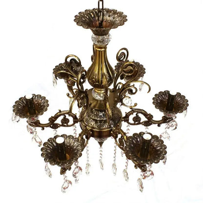 Candelabru Cristal SANSSOUCI Magno, 6xE14, Diametru 62cm, Alama Antichizata