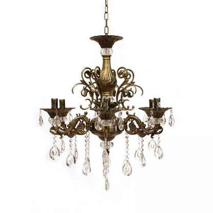 Candelabru Cristal SANSSOUCI Magno, 6xE14, Diametru 62cm, Alama Antichizata