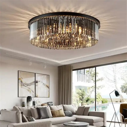 Candelabru Cristal Brady Ø40 cm, 6xE14, Gri